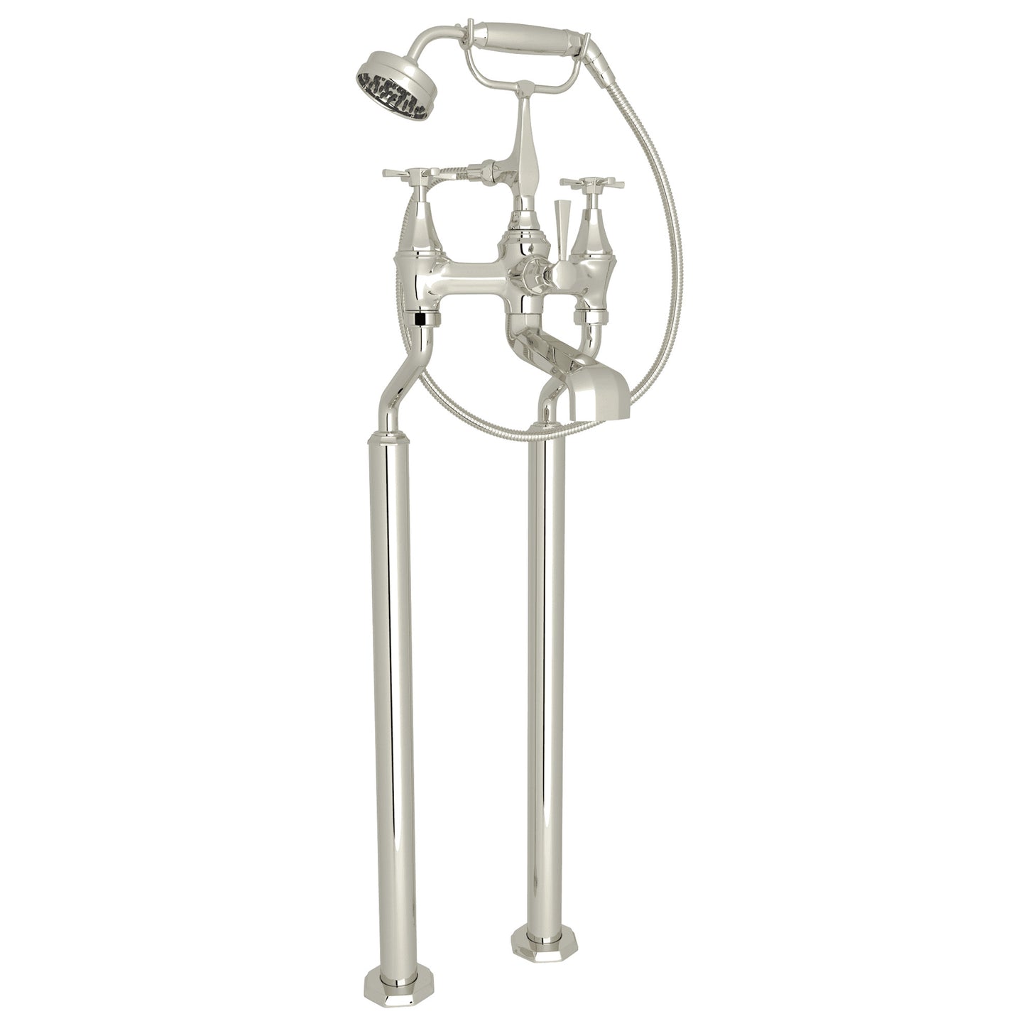 Perrin & Rowe U.3121 Deco Floor Mount Tub Filler