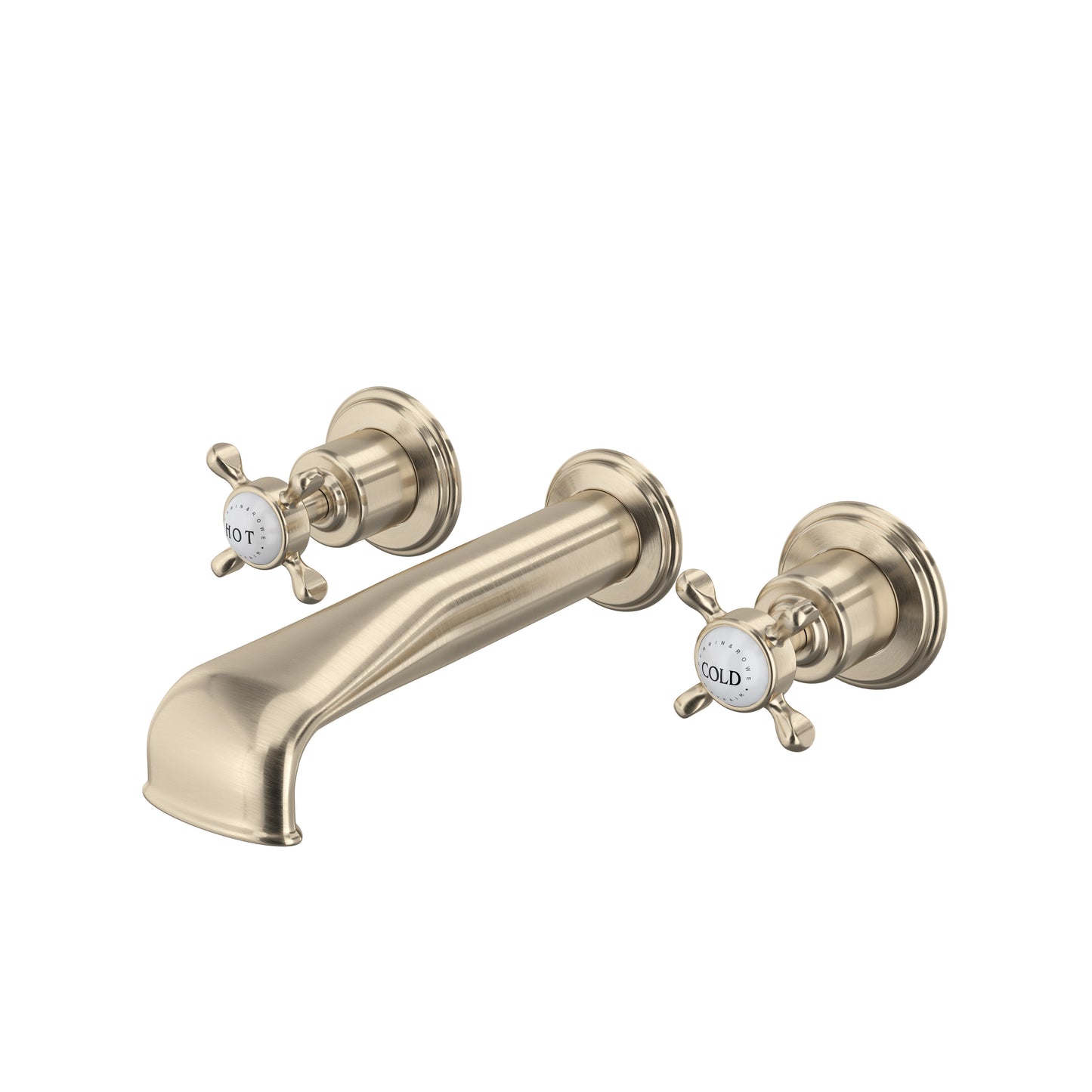 Perrin & Rowe U.3581 Edwardian Wall Mount Tub Filler Trim With U-Spout