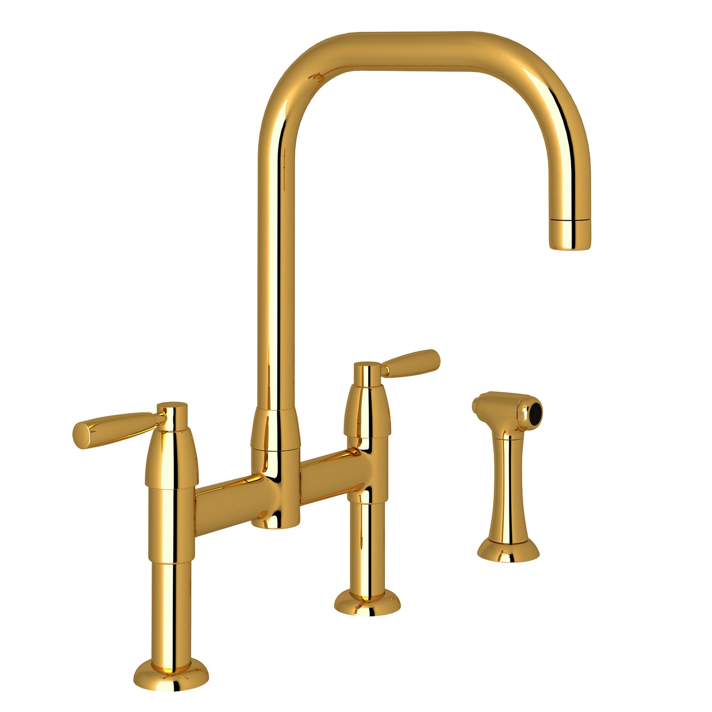 Perrin & Rowe U.4279 Holborn Bridge Kitchen Faucet With U-Spout and Side Spray