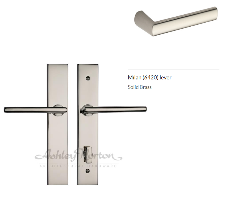 Ashley Norton UBLP4.6420.55.L.BK Milan US Lever High Entry - Flat Black