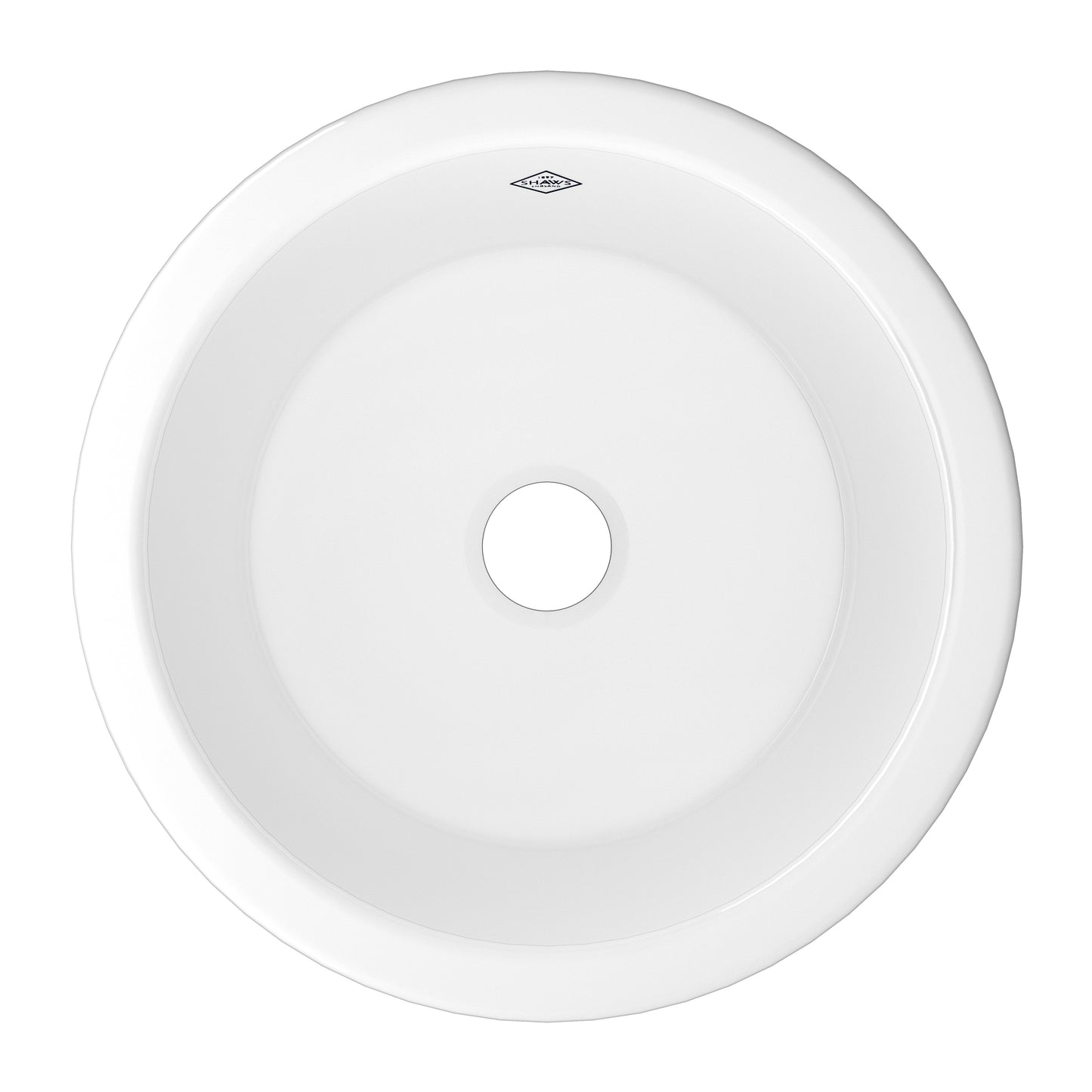Shaws UM1807WH 18" Single Bowl Round Bar/Food Prep Fireclay Kitchen Sink