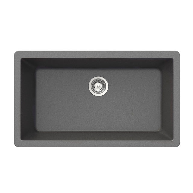 Houzer V-300U Quartztone 33 inch Cloud Granite Composite Undermount Single Bowl Kitchen Sink