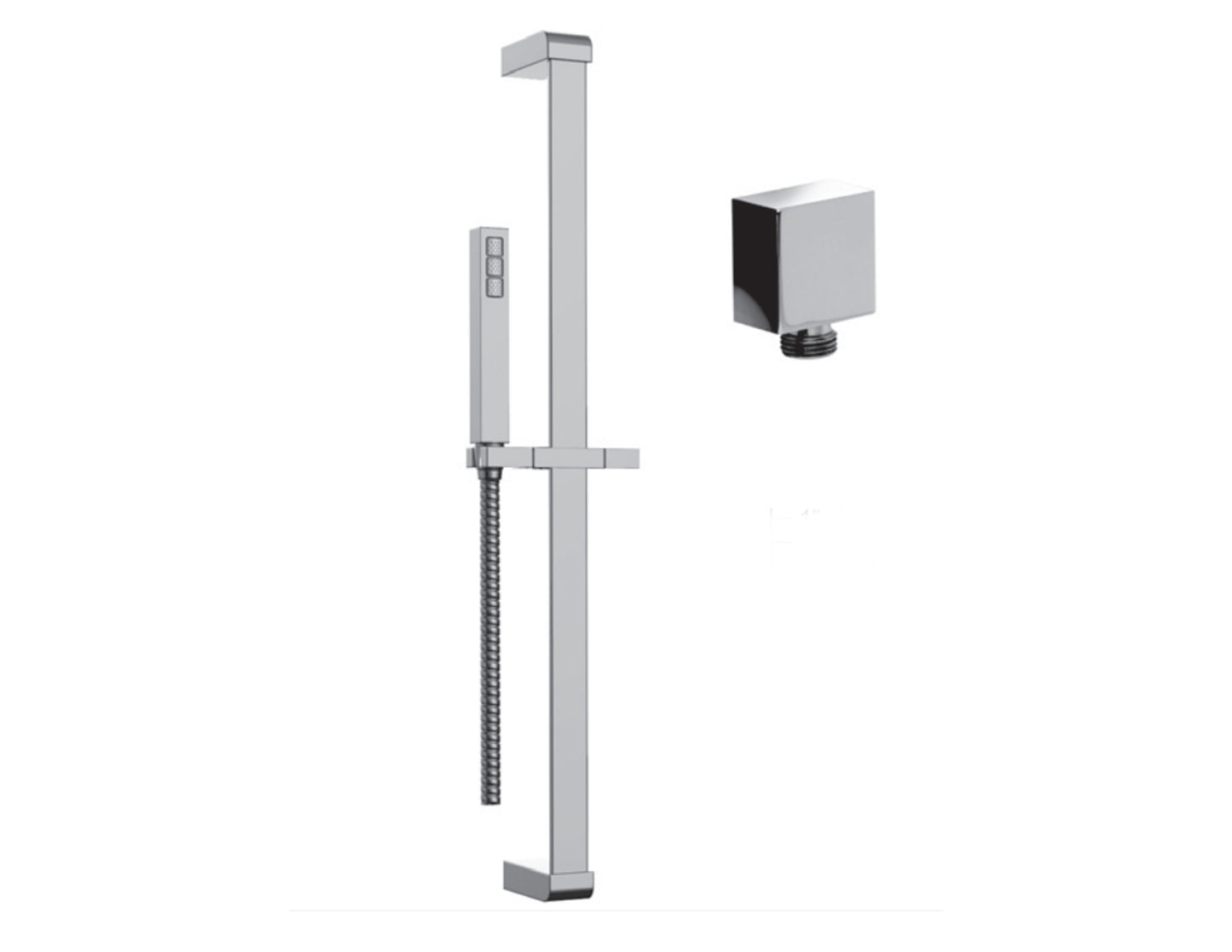 Vissoni V708471 Multifunction Hand Shower Set w/Slide Bar, Supply Elbow, and Hose - Parent