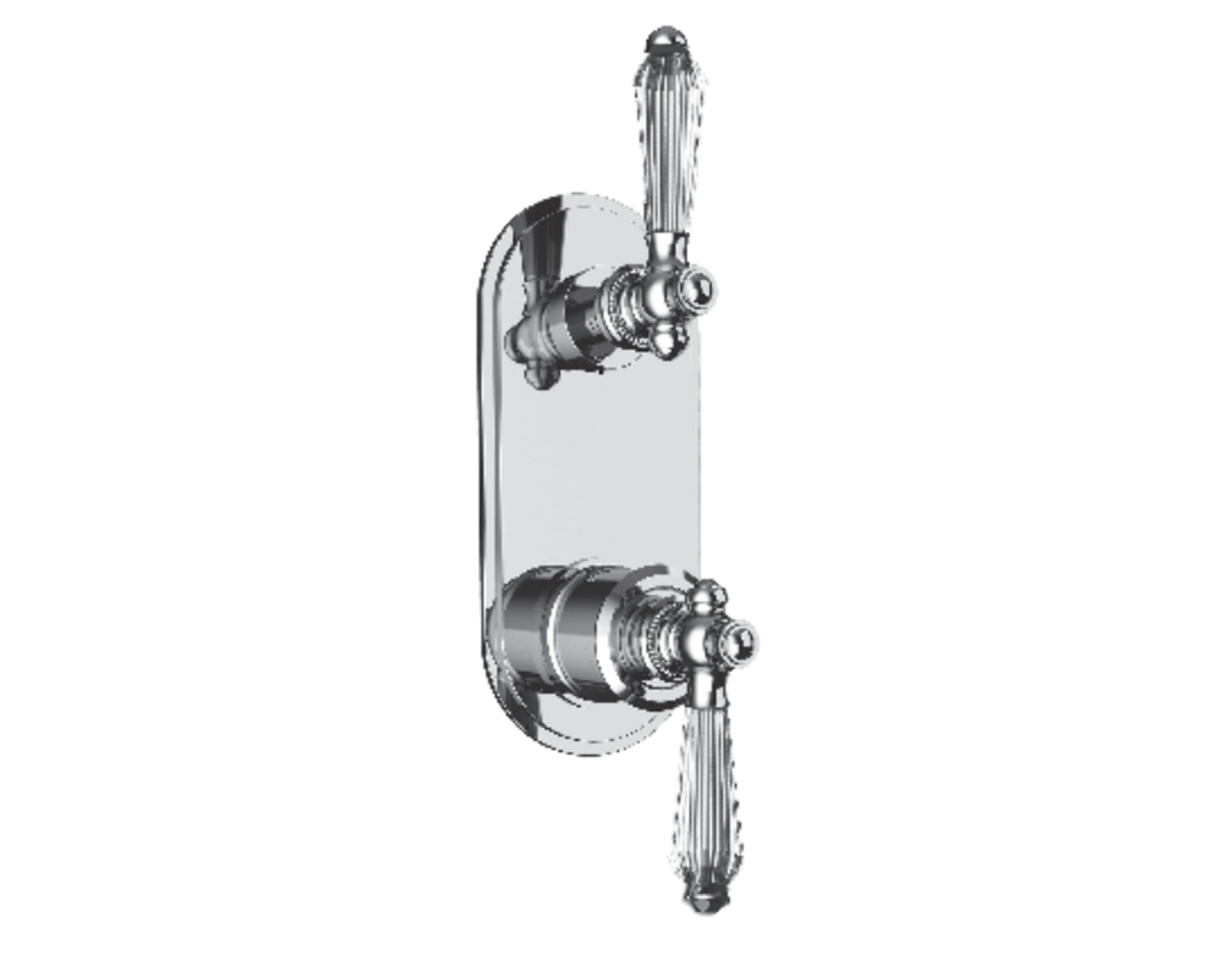 Vissoni V7098PC-TM 1/2 Thermostatic Trim w/3-Way Diverter (shared) - Uses TH-9313 valve - Parent