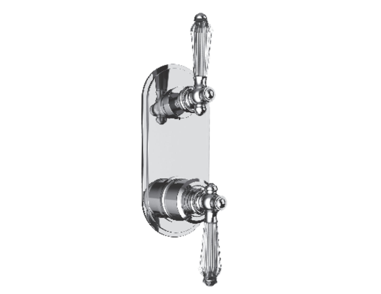 Vissoni V7099GC-TM 1/2 Thermostatic Trim w/3-Way Diverter (non-shared) - Uses TH-9310 valve - Parent