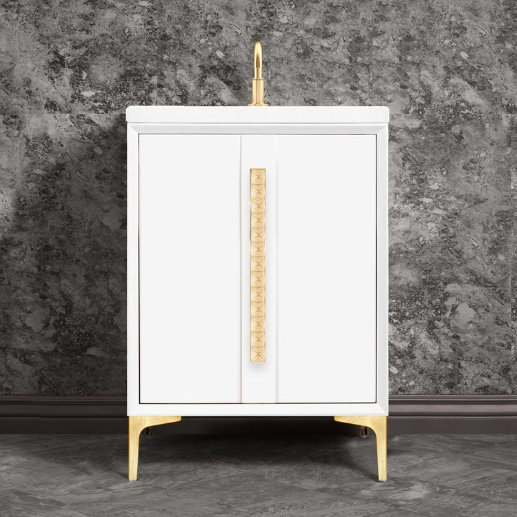 Linkasink VAN24W-022SB Tuxedo With 18 Artisan Glass Pyramid Hardware 24 Wide Vanity, 24 X 22 X 33.5 (Without Vanity Top) - Parent