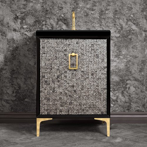 Linkasink VAN30B-007 Mother Of Pearl With Coach Pull 30 Wide Vanity, 30 X 22 X 33.5 (Without Vanity Top) - Parent
