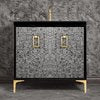 Linkasink VAN36B-007 Mother Of Pearl With Coach Pull 36 Wide Vanity, 36 X 22 X 33.5 (Without Vanity Top) - Parent