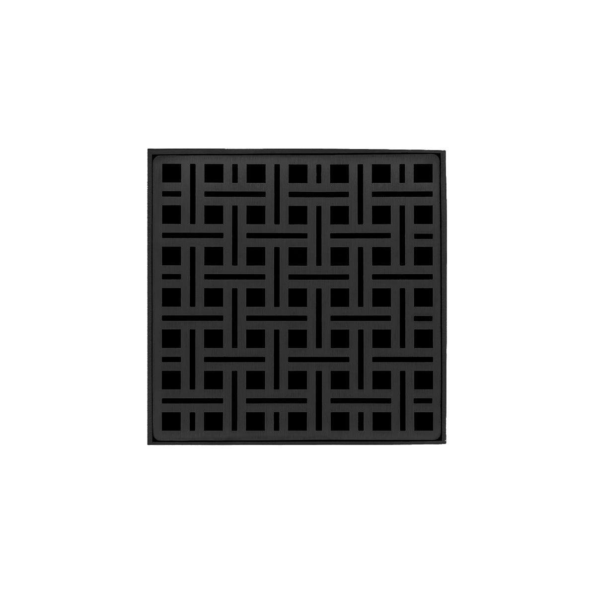 Infinity Drain VD 5-2I 5” x 5” VD 5 - Strainer - Weave Pattern & 2" Throat w/Cast Iron Drain Body 2” Outlet