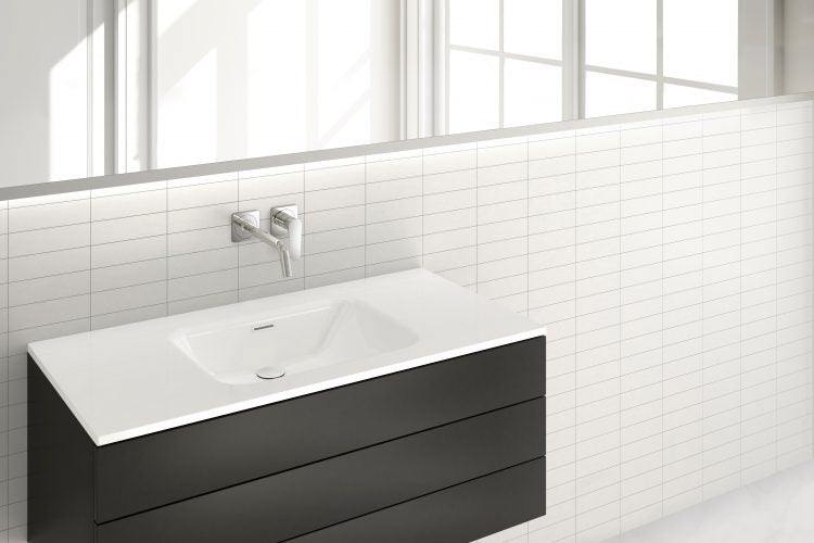Wet Style VELXS39-O-1-NT-MA Lav - Element - 39 X 20 X 5/8 - Trough - Nt O/F - 1 Hole - White Matte