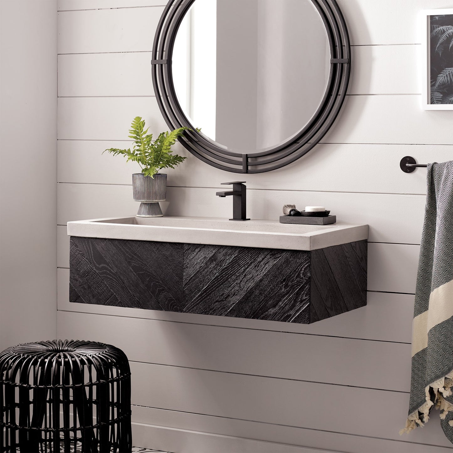 Native Trails VNW198 Vintner'S Floating Vanity Base In Noir