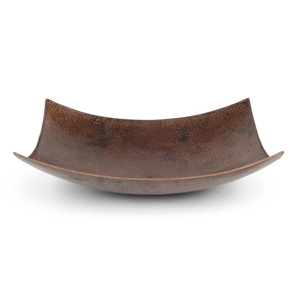 Premier Copper Products VREC18MSDB 18" Rectangle Modern Slope Hammered Copper Sink