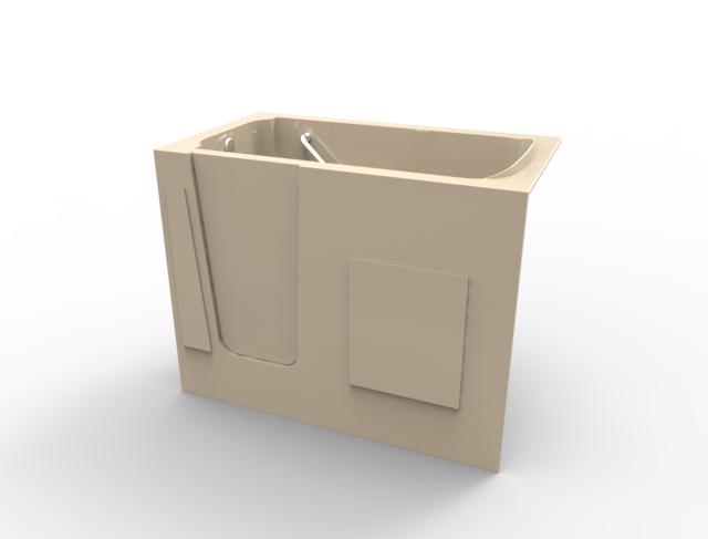 Hydro Systems WAL5230GWFSP-ALM-RH Walk-In 5230 Freestanding GC With Whirlpool System - Right Hand