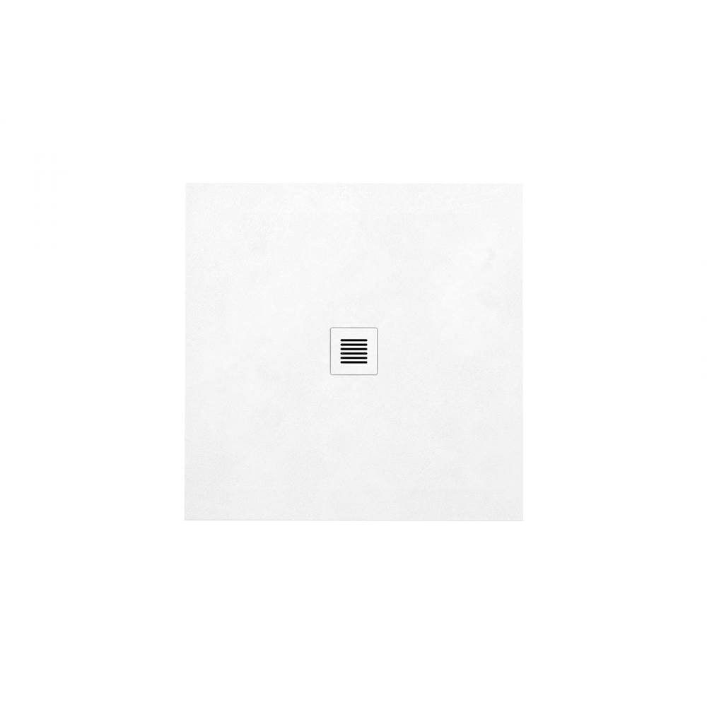 Wet Style DFL3636C-AT-3C Shower Base - Feel - 36 X 36 - Center Drain - White Concrete - 3 Cuts