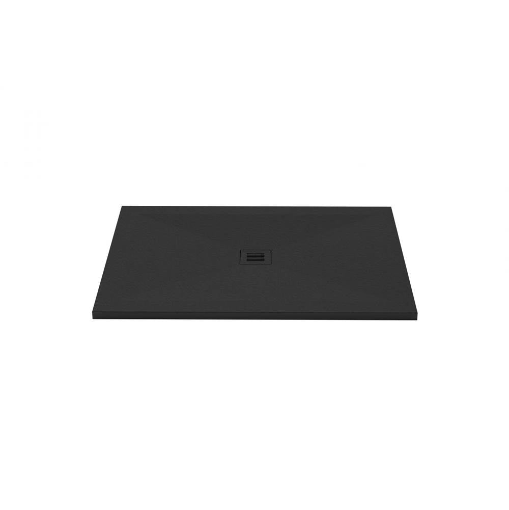 Wet Style DFL4836C-BS-1C Shower Base - Feel - 48 X 36 - Center Drain - Black Slate - 1 Cut