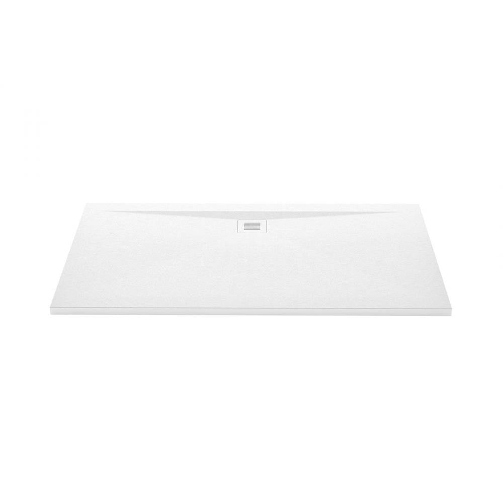 Wet Style DFL6036O-AS Shower Base - Feel - 60 X 36 - Offset Drain - White Slate