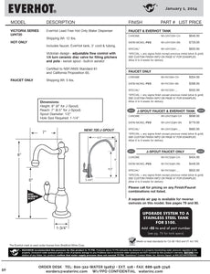 Water Inc WI-LVH720H EverHot Hot Only Water Dispenser w/Tank