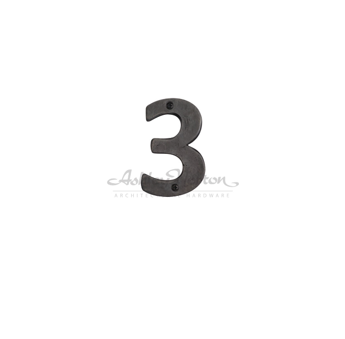 Ashley Norton WL.166 3 6" Numeral - 3 - White Bronze