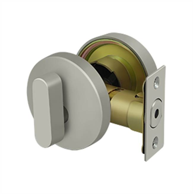 Deltana ZDRU Zinc Modern Low Profile Deadbolt Lock Grade 3