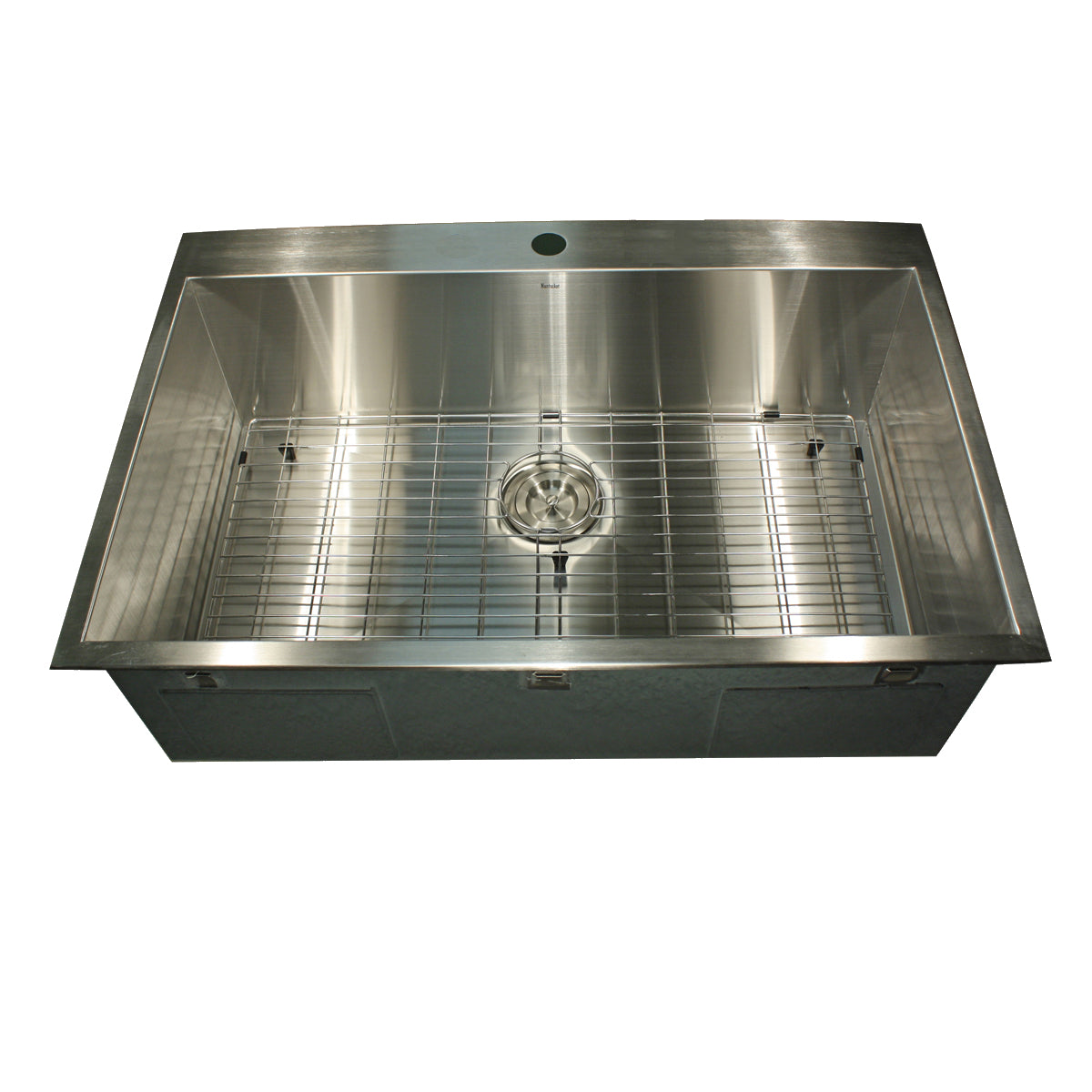 Nantucket Sinks 33" Single Bowl Stainless Steel Drop-In Kitchen Sink