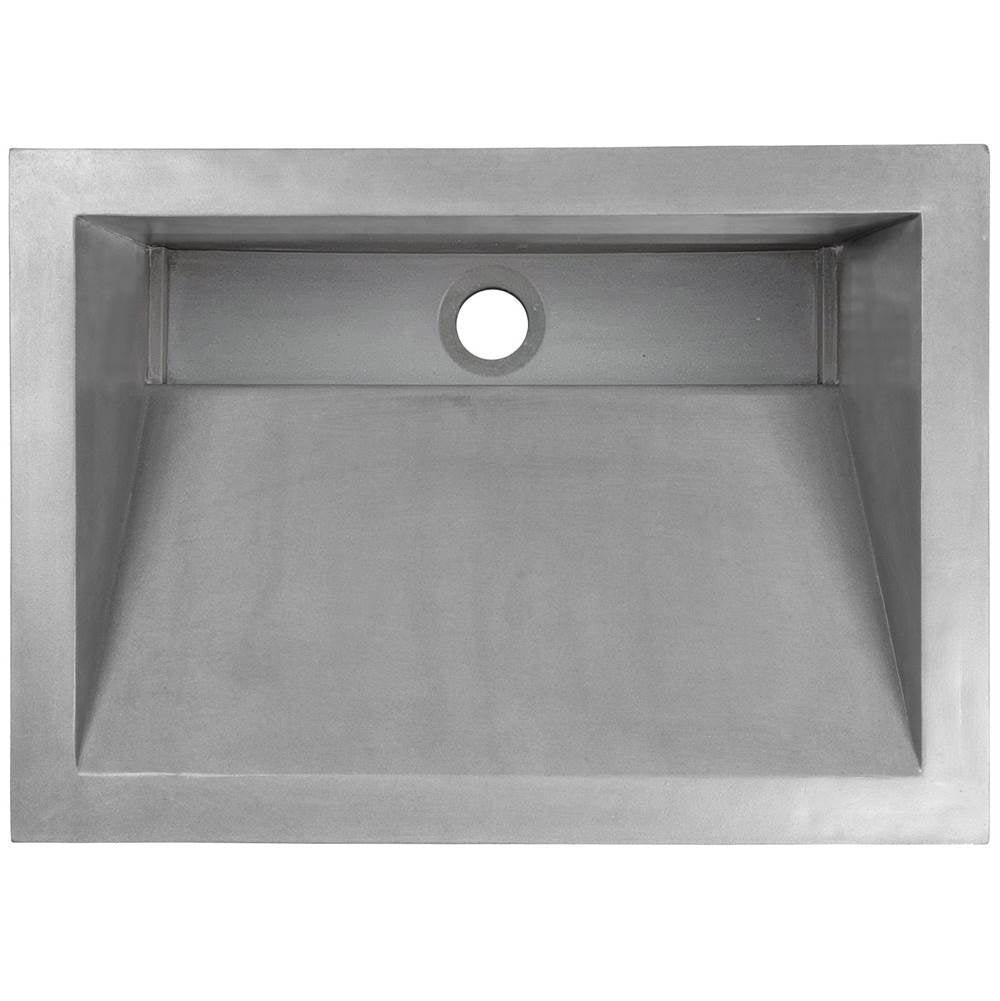 Linkasink AC01DI Henry Concrete Rectangle Sloped With Grate Recess Sink