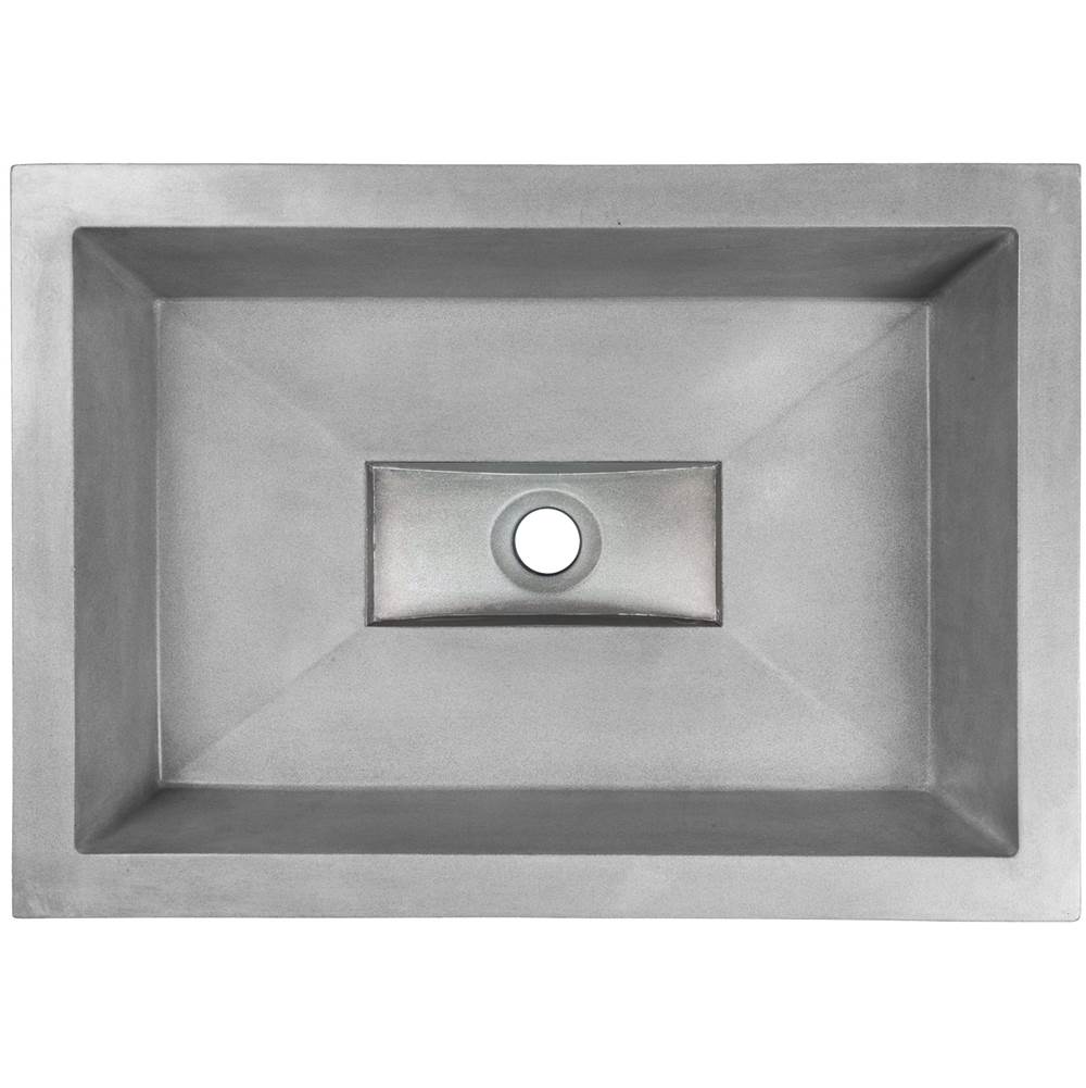 Linkasink AC05DI Oliver Concrete Rectangle Sink With Grate Recess