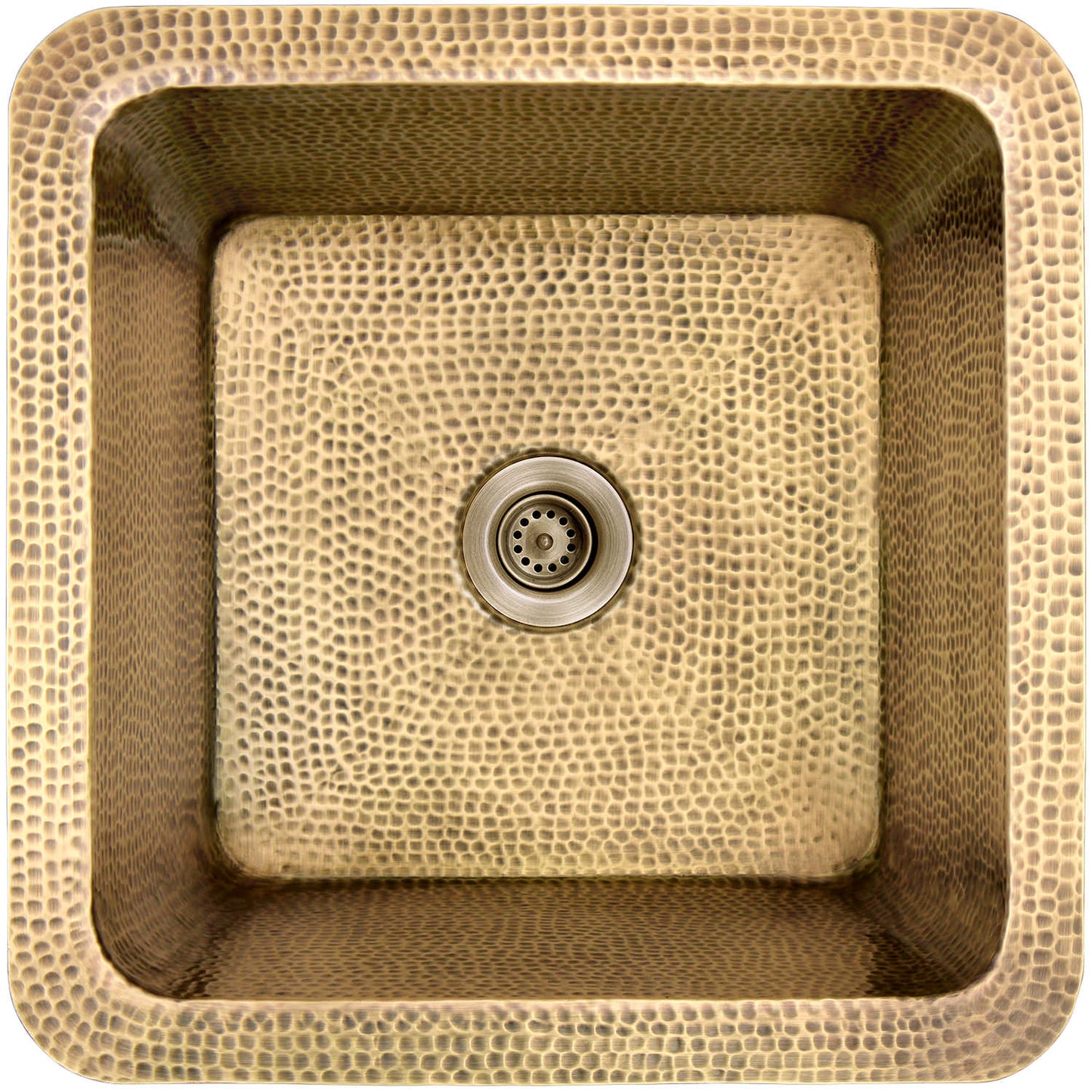 Linkasink C005-2 Hammered Small Square With 2 Drain Opening