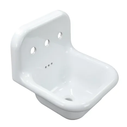Nantucket Sinks NS-VC16-WW 16.5-inch fireclay wallmount bath sink with accessories set - Parent