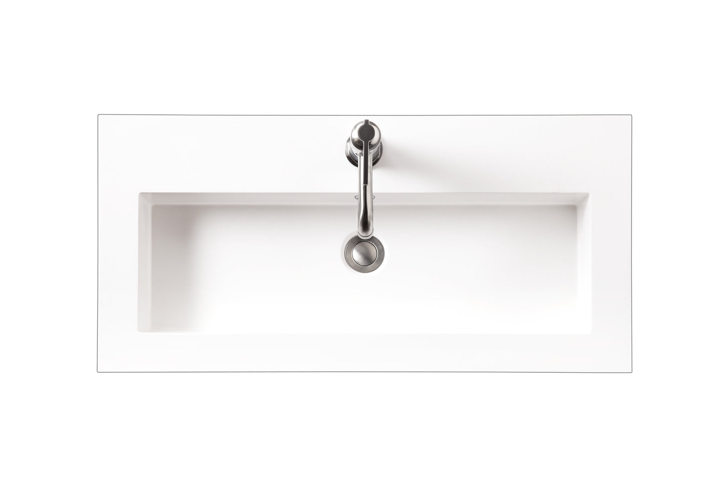 James Martin CSP-S3216-WG Composite Countertop 31.5" W x 15.4" D Sink, White Glossy