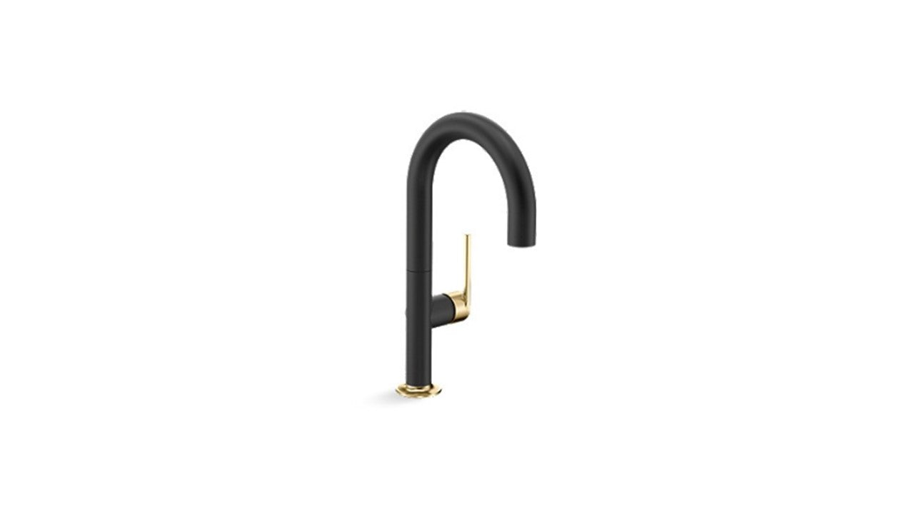 Kallista P23175-2MB-BL Juxtapose Bar Faucet in Matte Black