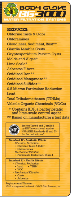 Water Inc WI-BG3000C Replacement Water Filter Cartridge