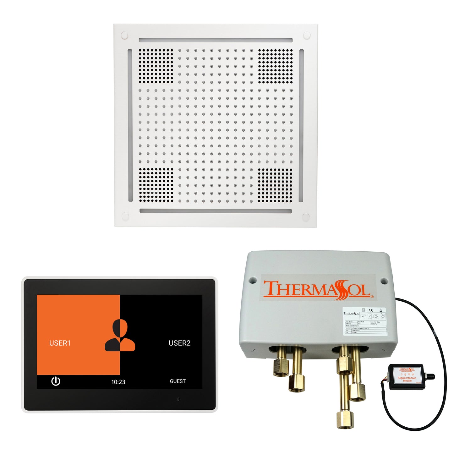 Thermasol WHSP10S - The Wellness Hydrovive Shower Package with 10" ThermaTouch Square