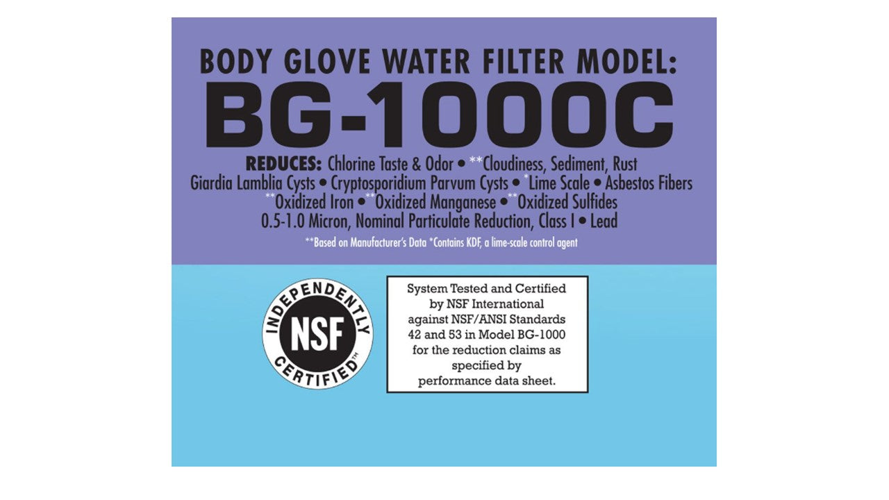 Water Inc WI-BG1000C Replacement Water Filter Cartridge