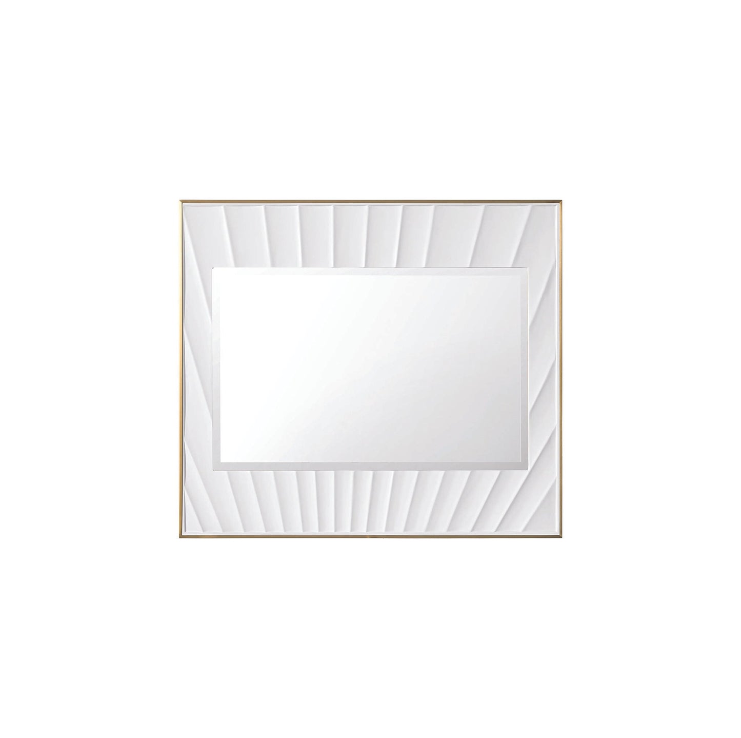 James Martin 710-M36-MWG Soleil 36" Mirror, Matte White with Gold