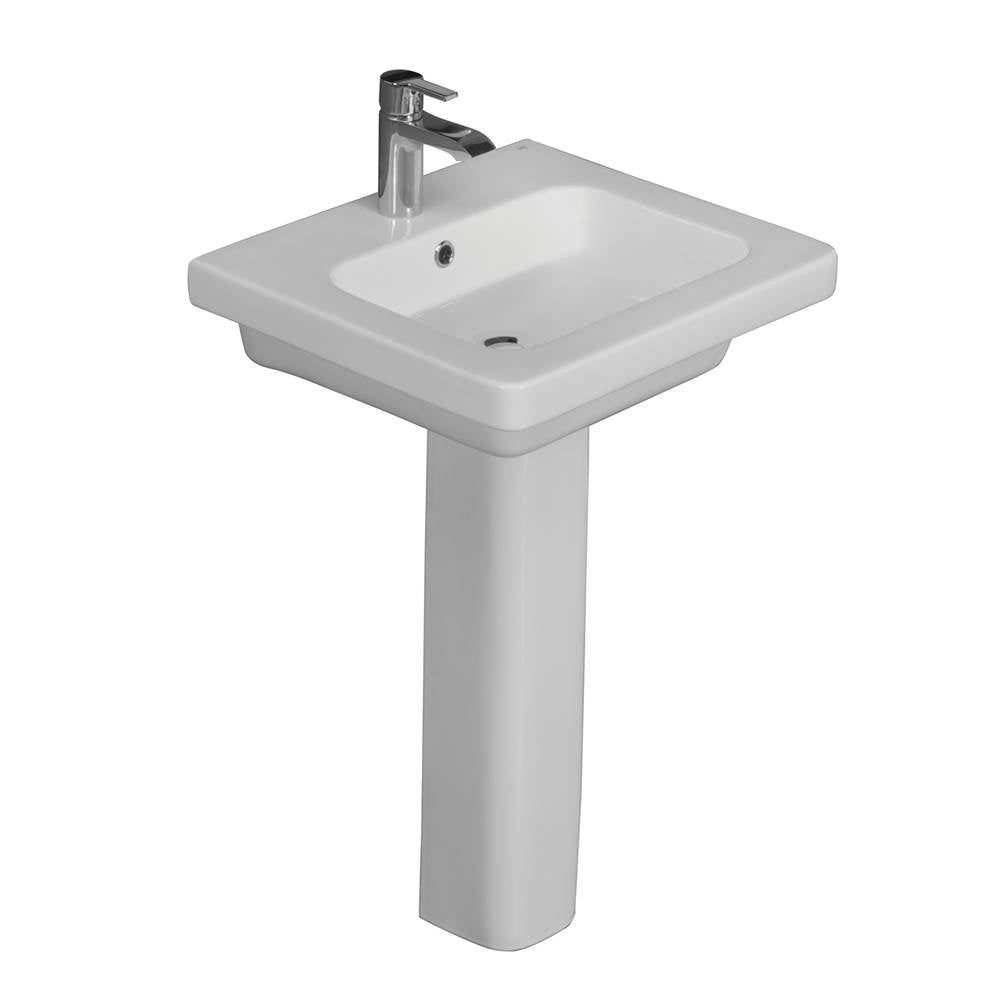 Barclay 3-1061WH Resort 500 Pedestal Lavatory - 1 Hole - White