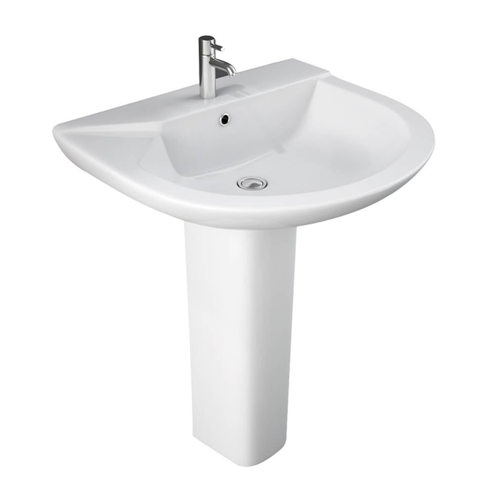 Barclay 3-438WH Anabel 630 Pedestal Lavatory 8 Widespread - White
