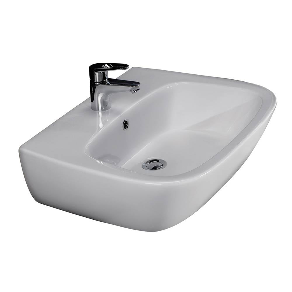 Barclay 4-1011WH Elena 450 Wall - Hung Basin 1 Hole - White