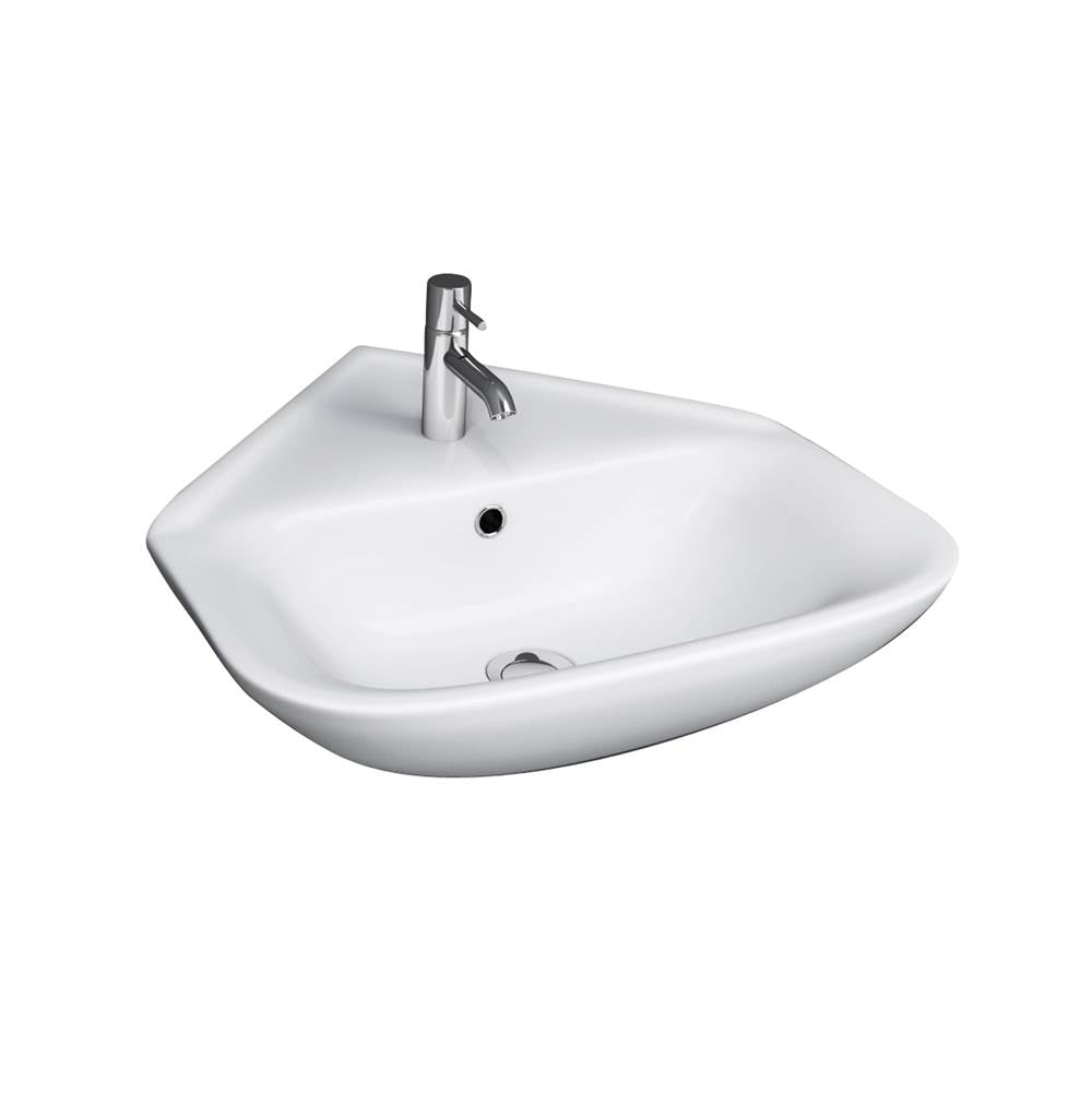 Barclay 4-1109WH Eden Corner Wall Hung Basin 1 - Hole - White