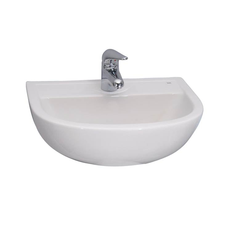 Barclay 4-624WH Compact 500 Wall - Hung Basin 4" Centerset - White