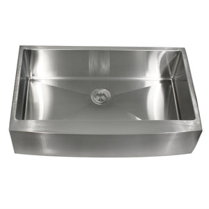 Nantucket Sinks Apron302010SR-16 30" Pro Series Single Bowl Farmhouse Apron Front Stainless Steel Kitchen Sink