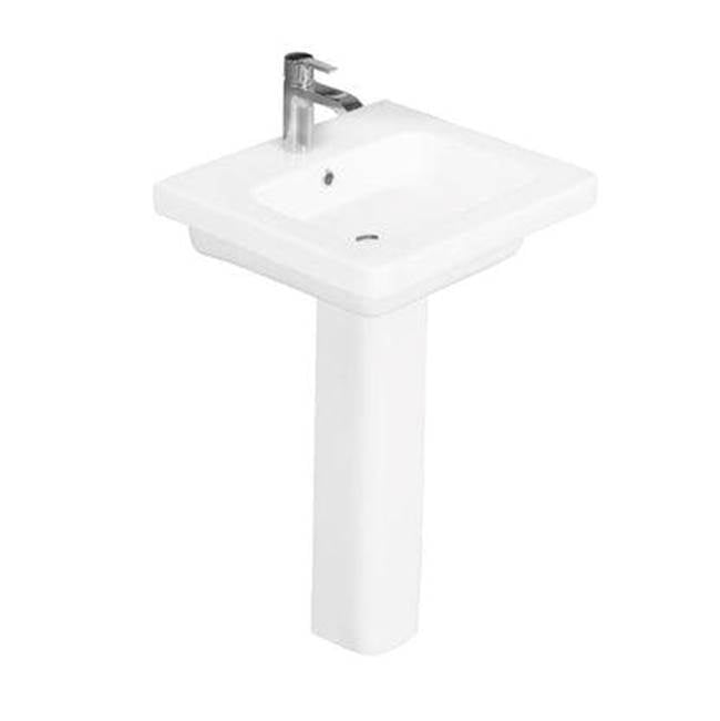 Barclay 3-1084WH Resort 650 Pedestal Lavatory - 4 Center Set - White