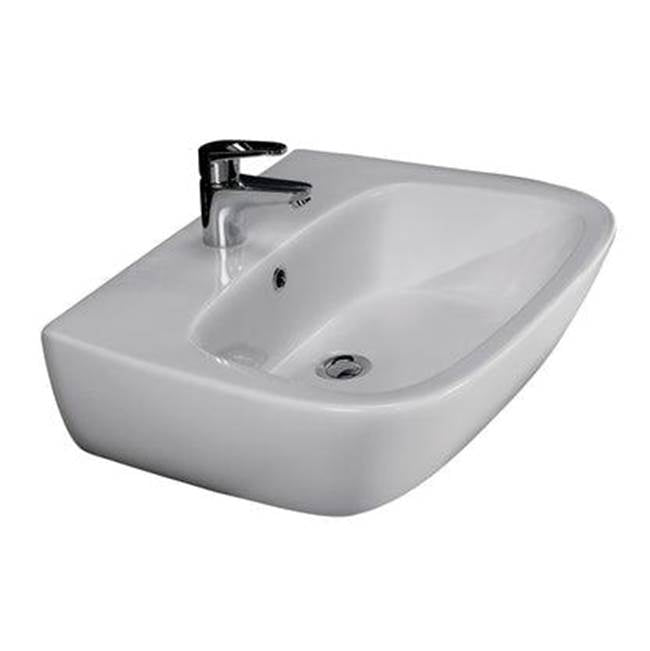 Barclay 4-1016WH Elena 450 Wall Hung Basin 6 Centerset - White