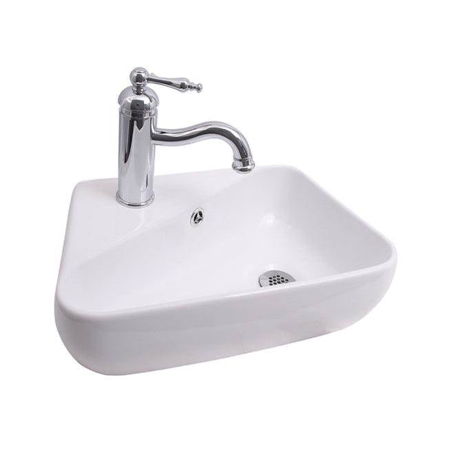 Barclay 4-1120WH Coco 17 Wall Hung Basin With Overflow - White