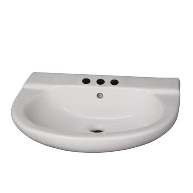 Barclay 4-114WH Jayden Wall - Hung Basin 4 Center Set - White