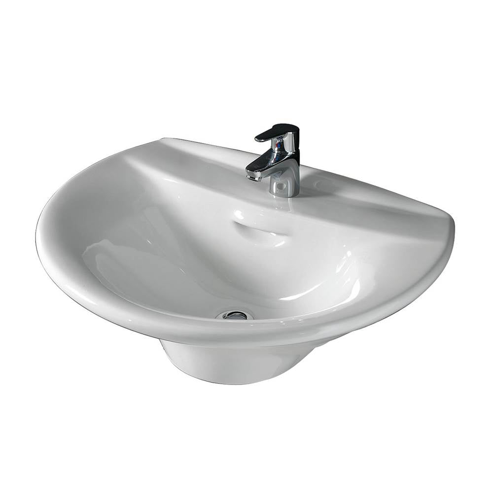 Barclay 4-128WH Venice 520 Wall - Hung Basin 8 Widespread - White