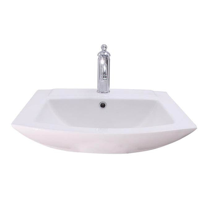Barclay 4-1464WH Burke Wall - Hung for 4" Centerset Overflow - White