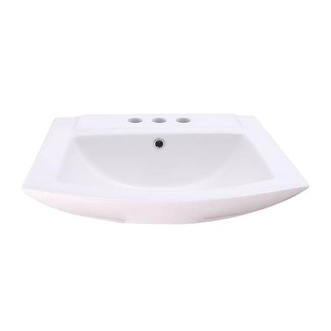 Barclay 4-1466WH Burke Wall - Hung for 6" Centerset Overflow - White