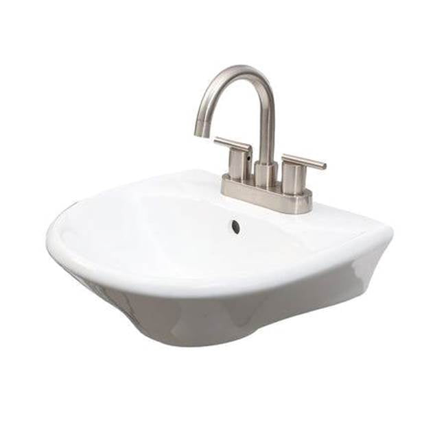 Barclay 4-3034WH Gair Wall Hung Basin 4 Centerset - White