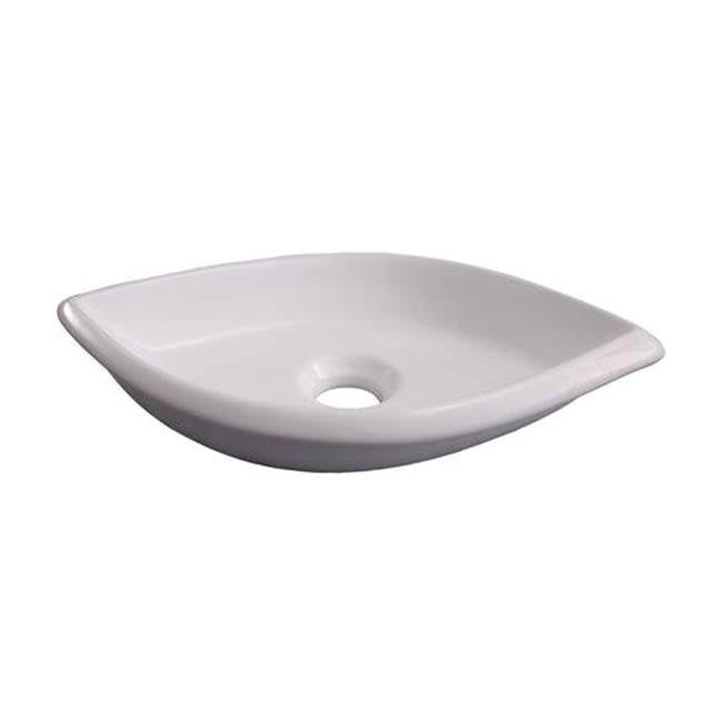 Barclay 4-8080WH Kai Above Counter Basin 16 No Faucet Holes - White