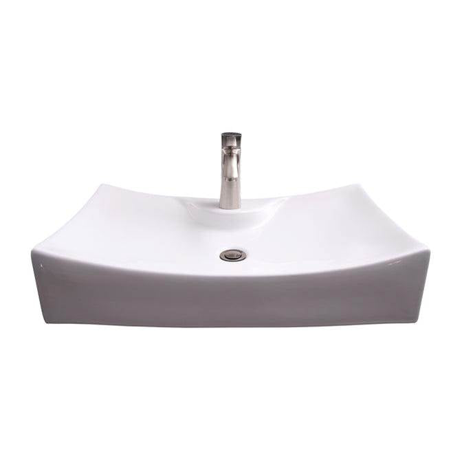 Barclay 4-9002WH Chalmers Wall Hung 26 1 - Hole Rect - White